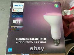 Phillips Hue Bridge Blanc Et Color Ambiance Br30 Smart Light Bulb Starter Kit