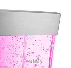 Primrose Cosmo Curved Bubble Water Wall Avec Des Lumières Changeantes De Couleur
