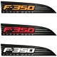 Recon Illuminated F-350 Emblèmes Fender Noir Pour 2011-2016 Ford F-350 Super Duty