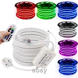 Rgb 5050 Led Strip Neon Rope Lights Imperméable 220v 240v Éclairage Extérieur De Jardin
