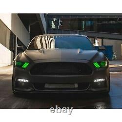 Rgb Led Changement Multi-couleurs Phares Accent Drl Set Pour 2015-2017 Ford Mustang