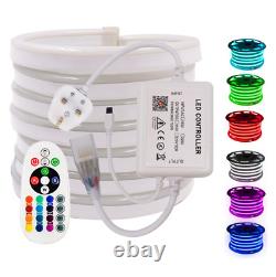 Rgb Led Neon 220v 8x16mm Dimmable Ip67 Imperméable Rope Light Flexible Uk Plug