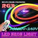 Rgb Led Neon Flex Ac 220v Plat 8x16mm Romote Control Ip67 Rgb Led Flex Dimmable