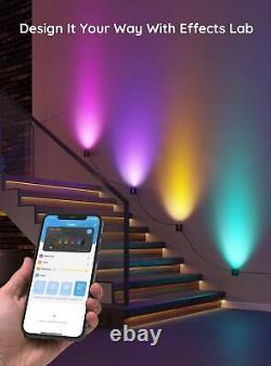 Rgbic Smart Wall Sconces Musique Sync Home Décor Wi-fi Lumières Murales Travailler Avec Alexa