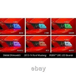 Rgbw Led Multi-couleur Changement De Phare Accent Drl Set Pour 2013-14 Ford Mustang