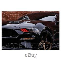 Rgbwa Led Multi-couleurs Changeantes Set Phares Accent Drl Pour 2018-19 Ford Mustang