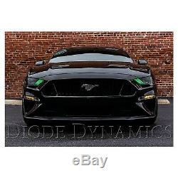 Rgbwa Led Multi-couleurs Changeantes Set Phares Accent Drl Pour 2018-19 Ford Mustang