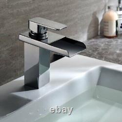 Robinet de lavabo à cascade à LED changeant de couleur Cascada HDD721 avec finition chromée