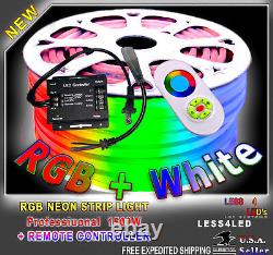 Ruban flexible LED néon RGB+W de qualité commerciale, 110V, pour usage extérieur