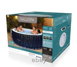 Saluspa Airjet Gonflable Hot Tub Spa Avec Des Lumières Led À Changement De Couleur 4-6 Personne