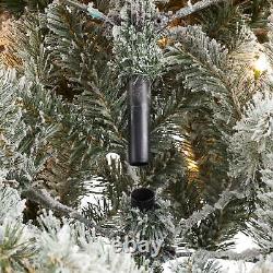 Sapin de Noël Artificiel Enneigé Trinity à LED changeant de couleur pré-illuminé de 6,5 pieds avec G50