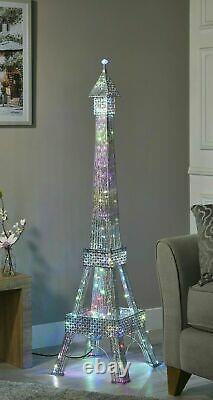 Vente! Superbe Lampe De Plancher De Tour Eiffel De 146cm 112 Led Changeantes De Couleur