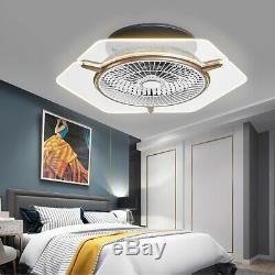 Ventilateur Au Plafond Avec La Lumière Couleur Télécommande Changer La Lampe Led Dimmable 48w Uk