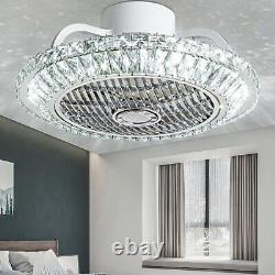 Ventilateur De Plafond Avec Ventilateur De Plafond En Cristal Léger Avec Lumière Led 72w Chandelier Moderne