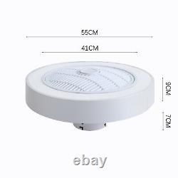 Ventilateur De Plafond Blanc Avec Télécommande Réglable À Lumière Led 3 Couleurs