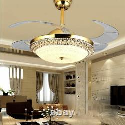 Ventilateur Moderne De Plafond Led De 42 Pouces Avec Lumières Changeantes 3 Couleurs Et Télécommande