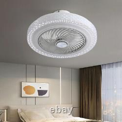 Ventilateur de plafond LED avec lumière Contrôle APP 12 lumières changeantes de couleur RGB Ventilateurs de plafond