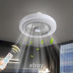 Ventilateur de plafond LED avec lumière Contrôle APP 12 lumières changeantes de couleur RGB Ventilateurs de plafond