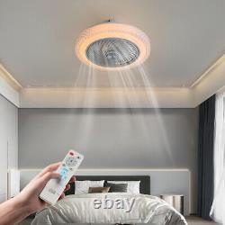 Ventilateur de plafond LED avec lumière Contrôle APP 12 lumières changeantes de couleur RGB Ventilateurs de plafond