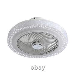 Ventilateur de plafond LED avec lumière Contrôle APP 12 lumières changeantes de couleur RGB Ventilateurs de plafond