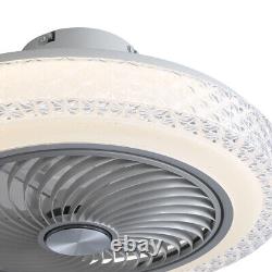 Ventilateur de plafond LED avec lumière Contrôle APP 12 lumières changeantes de couleur RGB Ventilateurs de plafond