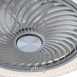 Ventilateur de plafond LED avec lumière Contrôle APP 12 lumières changeantes de couleur RGB Ventilateurs de plafond