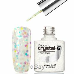 Vernis À Ongles En Gel Uv / Led Rain-drops Gamme P14- Crystal-g Confetti Glitters