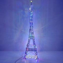 Woxxx Tour Eiffel Lampadaire Avec Led Twinkle Lights 7 Changement De Couleur